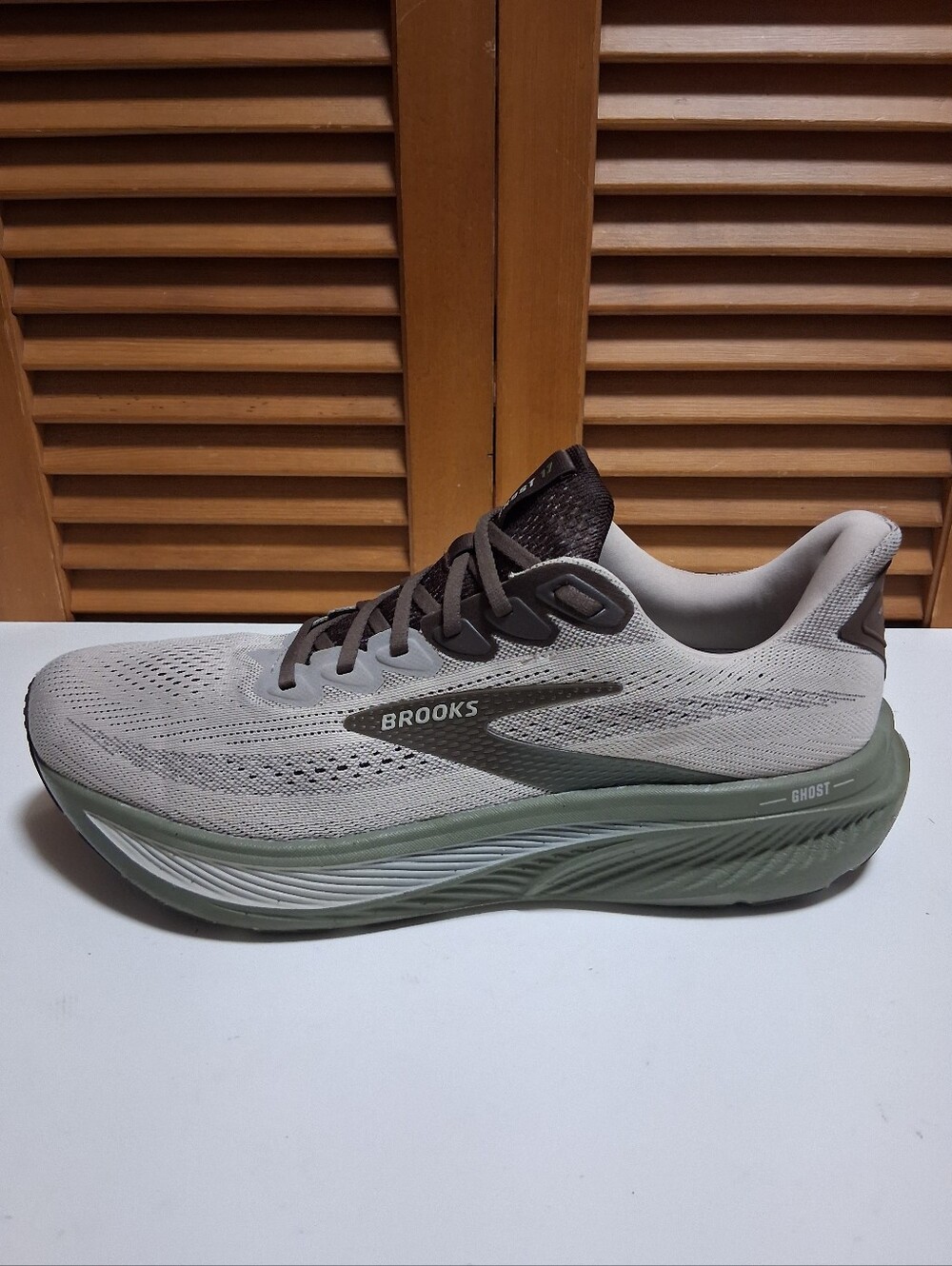 Brooks Ghost 17 Chateau Grey Brown Olive Men's Running Shoe * Size: 12.5